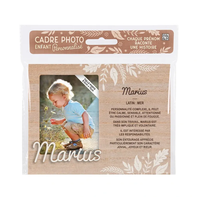 Cadre photo personnalisé 18,5 x 14,5 cm Marius