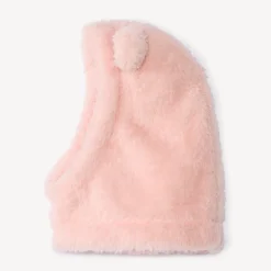Cagoule ludique en sherpa uni pour bébé fille