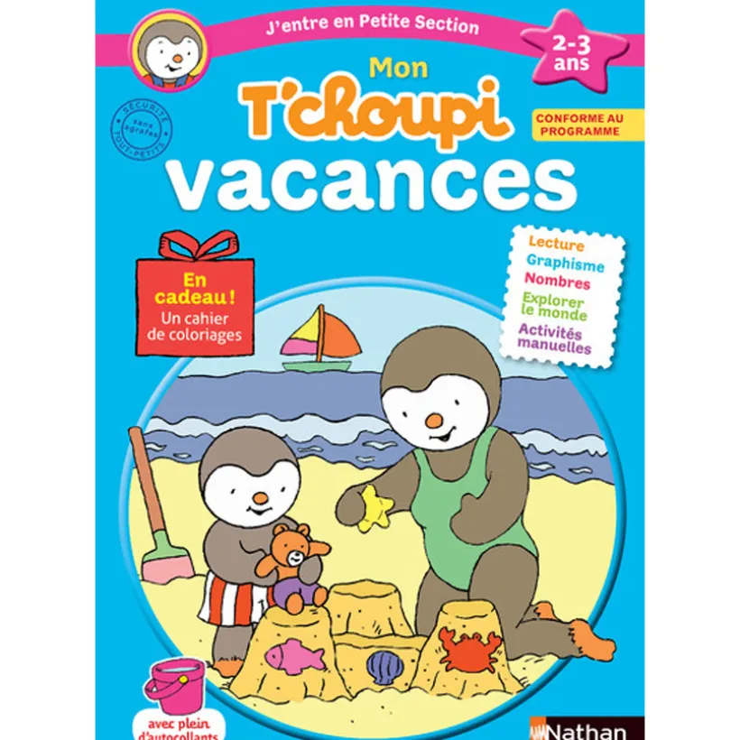 Cahier de vacances Mon T'choupi vacances petite section