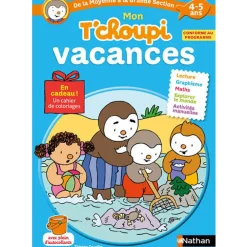 Cahier de vacances Mon T'choupi vacances grande section