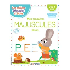 Cahier effaçable Mes premières majuscules bâton