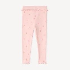 Caleçon côtelé et imprimé à paillettes pour bébé fille
