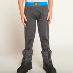 Caleçon de ski uni gris pour garçon