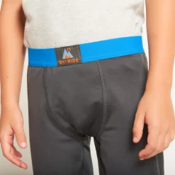Caleçon de ski uni gris pour garçon