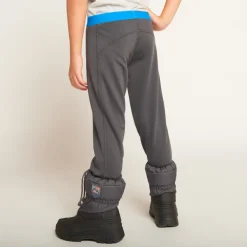 Caleçon de ski uni gris pour garçon
