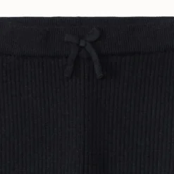 Caleçon en tricot côte unie avec nœud décoratif pour fille