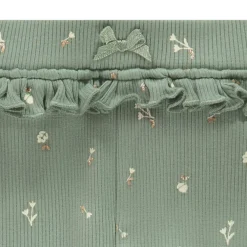Caleçon long côtelé imprimé fantaisie pour bébé fille