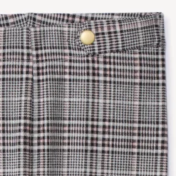 Caleçon long en maille jacquard à carreaux pour fille