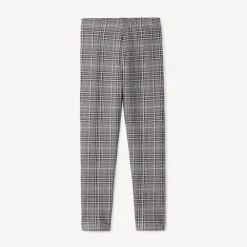 Caleçon long en maille jacquard à carreaux pour fille
