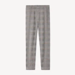 Caleçon long en maille jacquard à carreaux pour fille