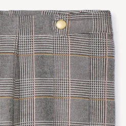 Caleçon long en maille jacquard à carreaux pour fille