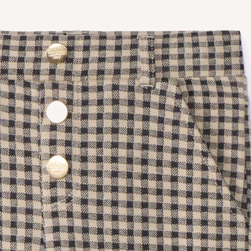 Caleçon long en maille Milano à carreaux pour fille
