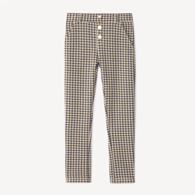 Caleçon long en maille Milano à carreaux pour fille
