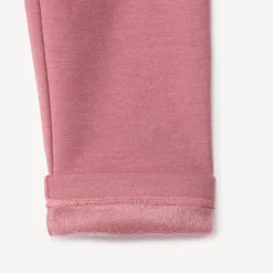 Caleçon uni avec contrecollé en sherpa pour fille