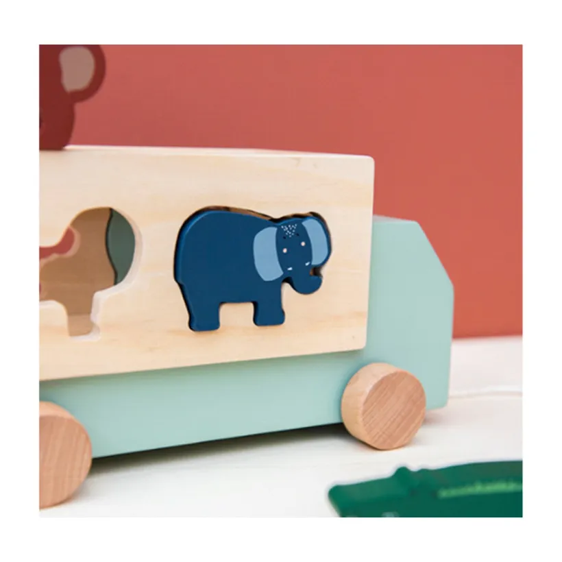 Camion animaux en bois - 1er âge