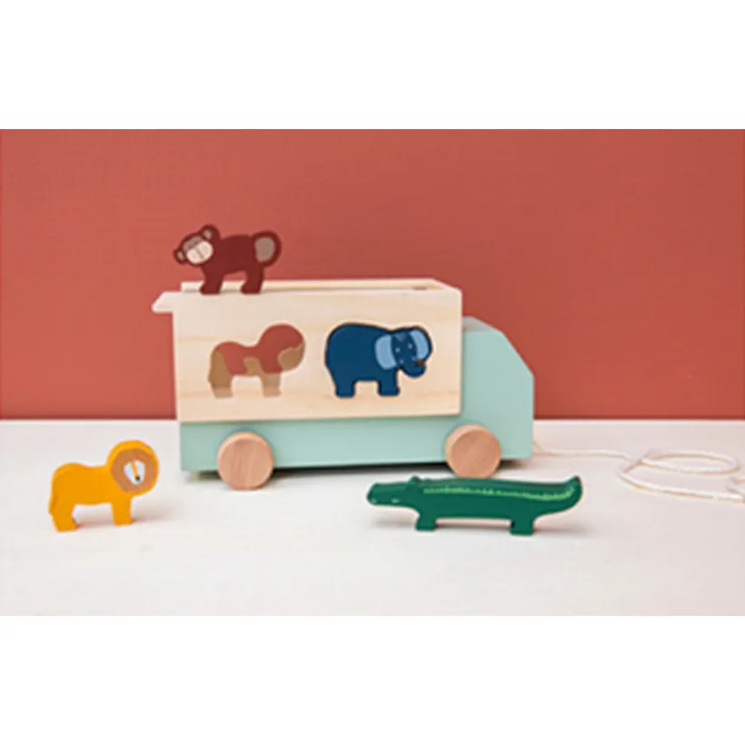 Camion animaux en bois - 1er âge