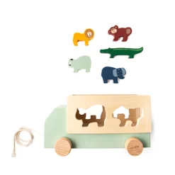 Camion animaux en bois - 1er âge