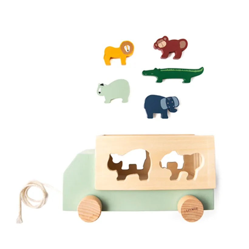 Camion animaux en bois - 1er âge
