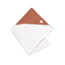 Cape de bain bi-matière Les Unis terracotta
