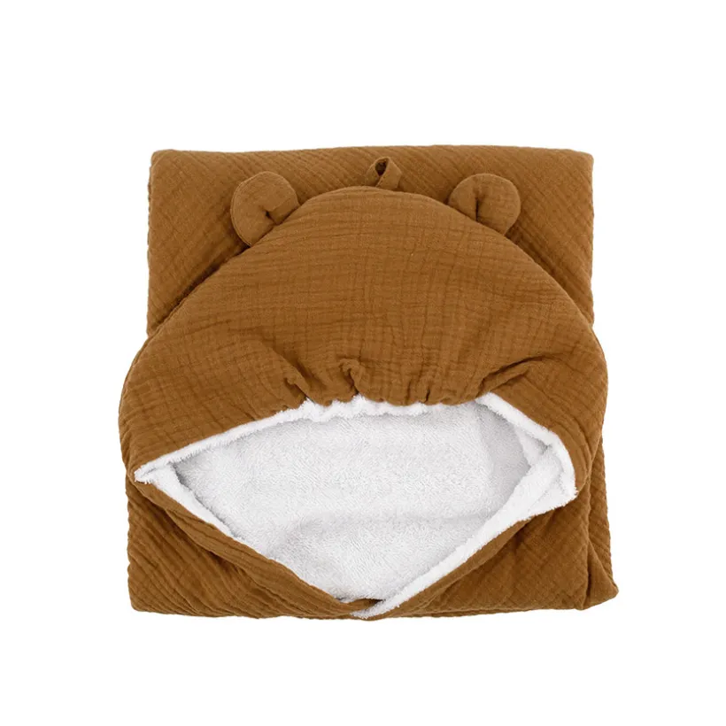 Cape de bain bi-matière 75 x 75 cm Boubou