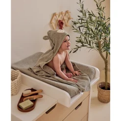 Cape de bain + gant de toilette en éponge Vert