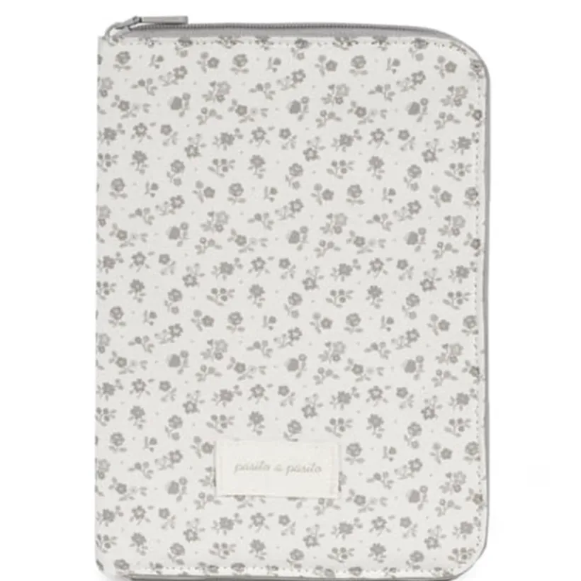 Carnet de santé Little Bloom Fleurs Gris