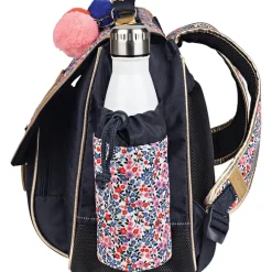 Cartable Antonia avec poche pour gourde - bleu