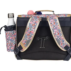 Cartable Antonia avec poche pour gourde - bleu
