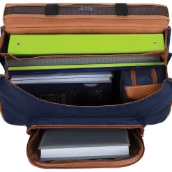 Cartable Antonia avec poche pour gourde - bleu