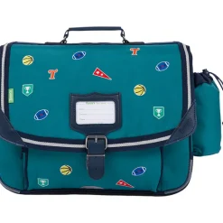 Cartable Dan avec poche pour gourde - vert
