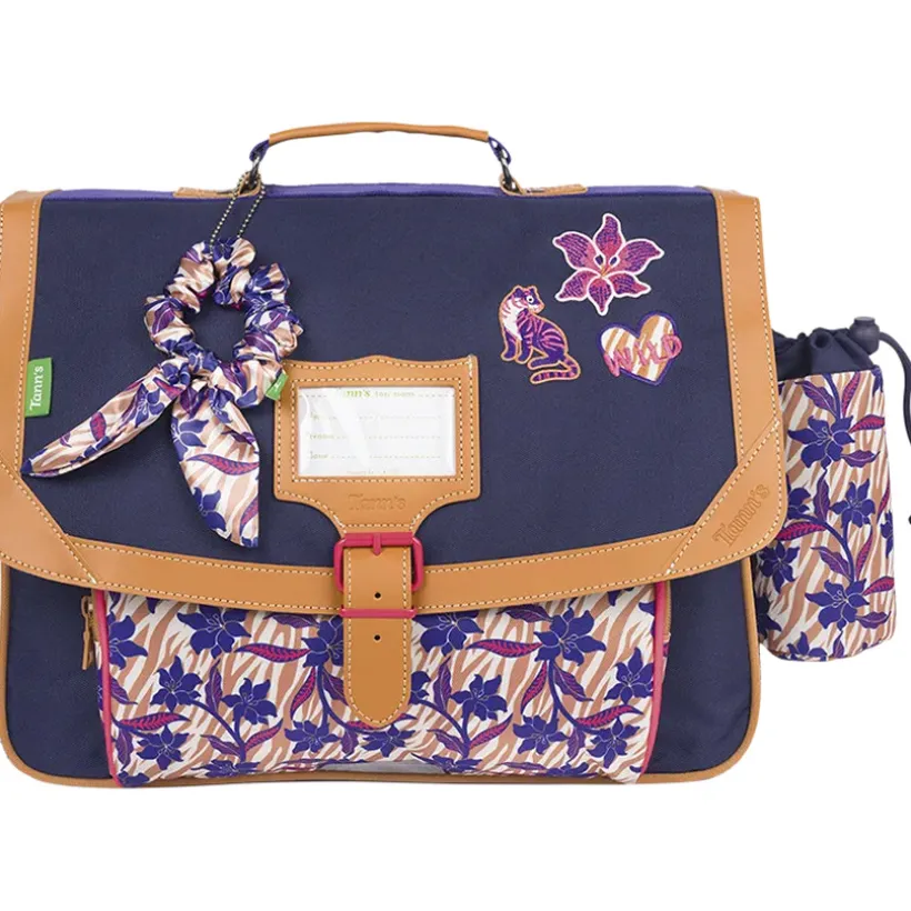 Cartable Maïna avec poche pour gourde - violet