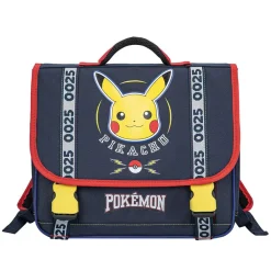 Cartable Pokémon Pikachu 38 cm – bleu et rouge