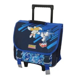Cartable à roulettes avec 2 compartiments Sonic