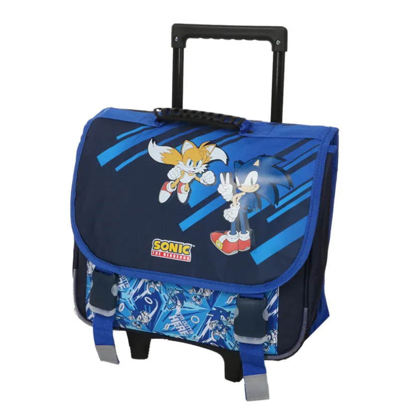 Cartable à roulettes avec 2 compartiments Sonic