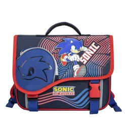 Cartable Sonic 38 cm – bleu et rouge