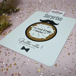 Carte à gratter "Tu vas être papa !"