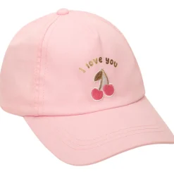 Casquette broderie cerises et foil print pour bébé fille
