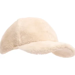 Casquette en fausse fourrure unie pour fille