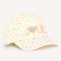 Casquette en twill imprimé fleurs et broderie "Jolie" pour bébé fille