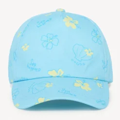 Casquette en twill imprimé fleurs et coquillages pour bébé fille