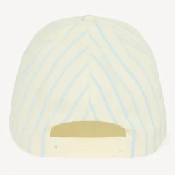 Casquette imprimé rayé avec broderie cerise pour fille