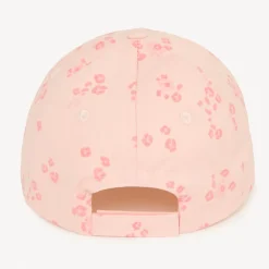 Casquette réglable imprimé fleuri pour bébé fille