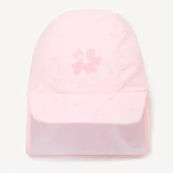Casquette saharienne anti-UV imprimé fleur d'hibiscus pour bébé fille