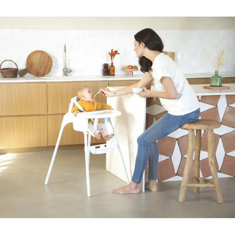 Chaise haute 2 en 1 Capucine - Blanc