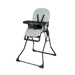 Chaise haute fixe et compacte Joséphine - Noire et Grise