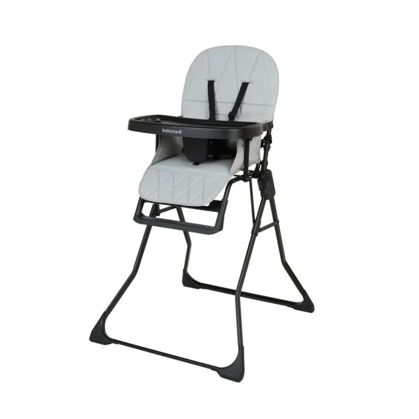 Chaise haute fixe et compacte Joséphine - Noire et Grise