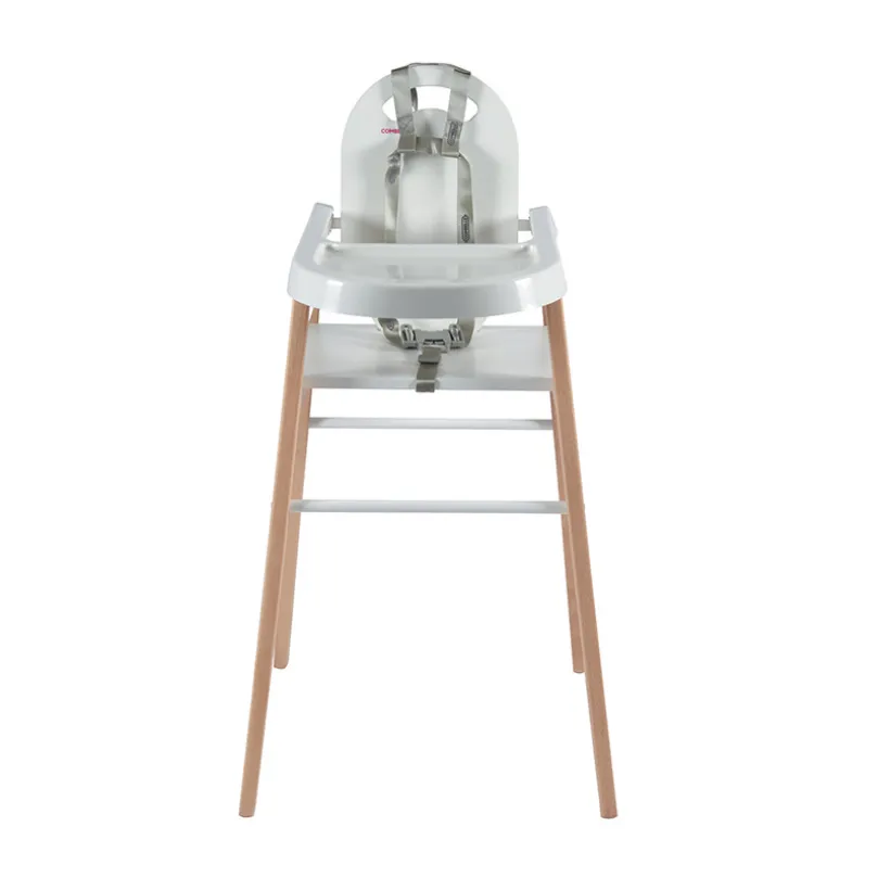 Chaise haute fixe Lili avec tablette amovible – Hybride Blanc