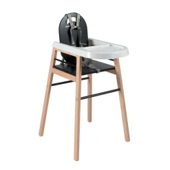 Chaise haute fixe Lili avec tablette amovible – Hybride Noir