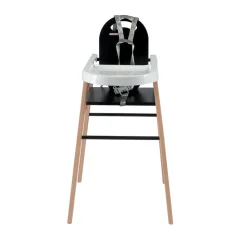 Chaise haute fixe Lili avec tablette amovible – Hybride Noir