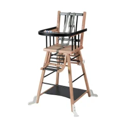 Chaise haute traditionnelle Marcel transformable – Hybride Noir